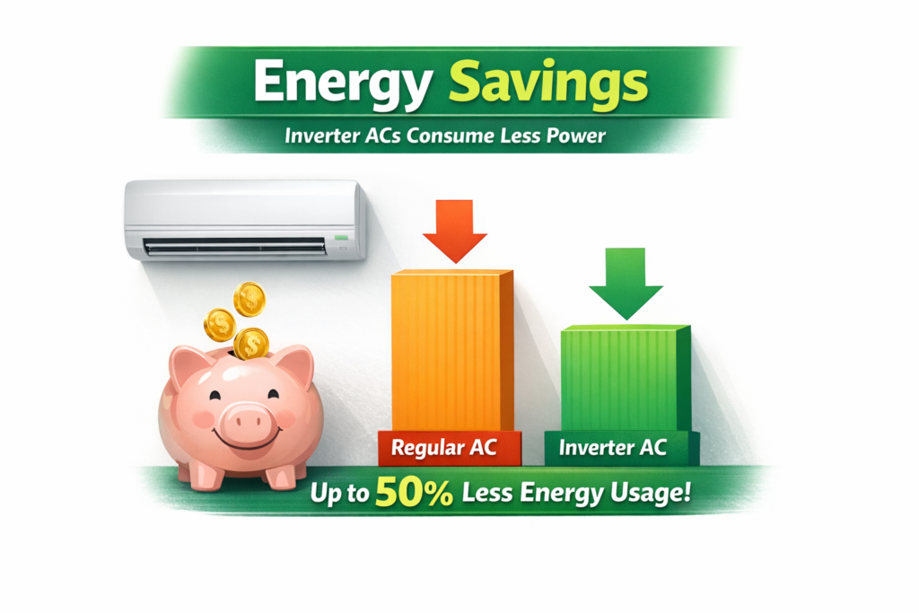Inverter ACS consumes less power